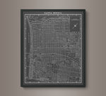 1930s Monochromatic Map of Santa Monica