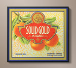 Vintage Produce Label Art - Solid Gold