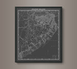 1900s Lithograph Map of Staten Island