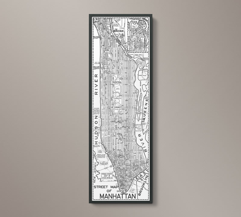 Street Map Of Manhattan 1955