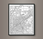 1900s Lithograph Map of Toledo