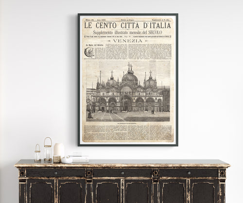 Vintage Italian Newspaper - Venezia Full Cover 1
