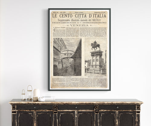 Vintage Italian Newspaper - Venezia Full Cover 2