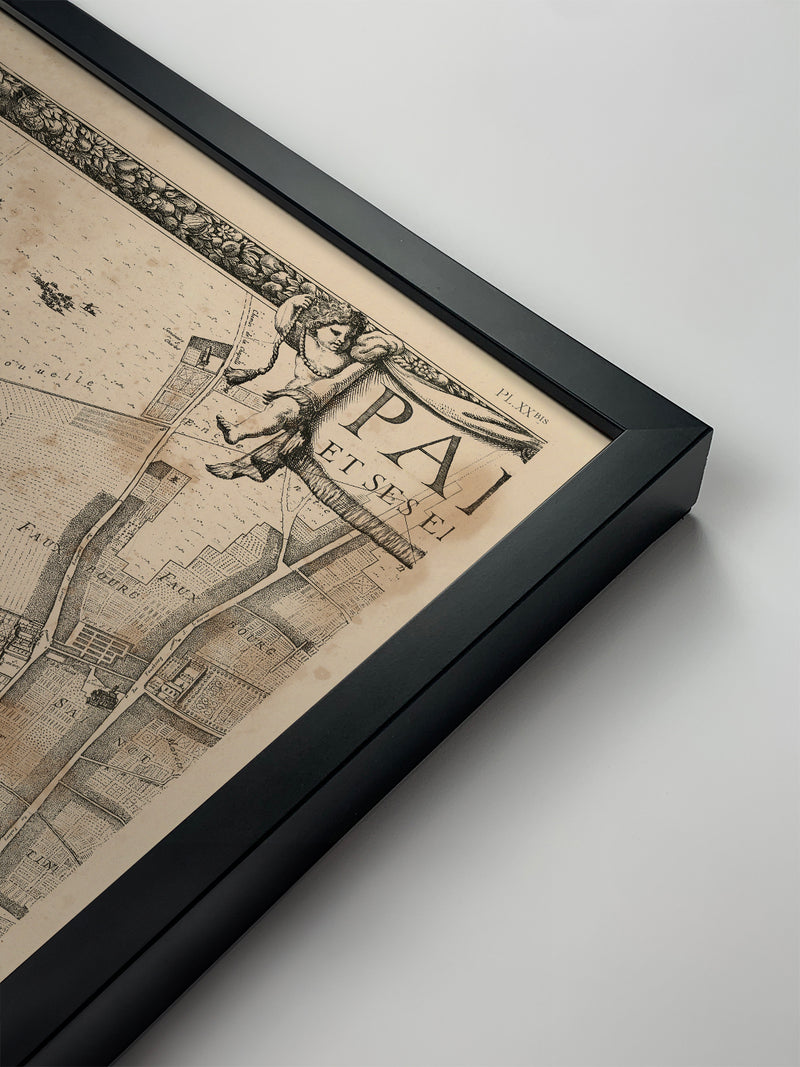 1672 Plan de Paris Four-Panel Map