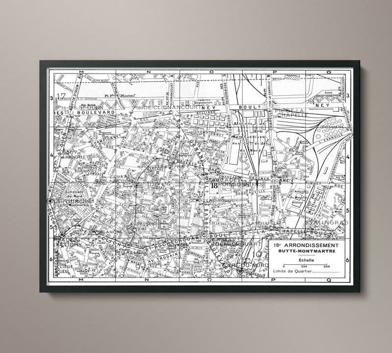 Paris 18th Arrondissement Map - Butte-Montmartre