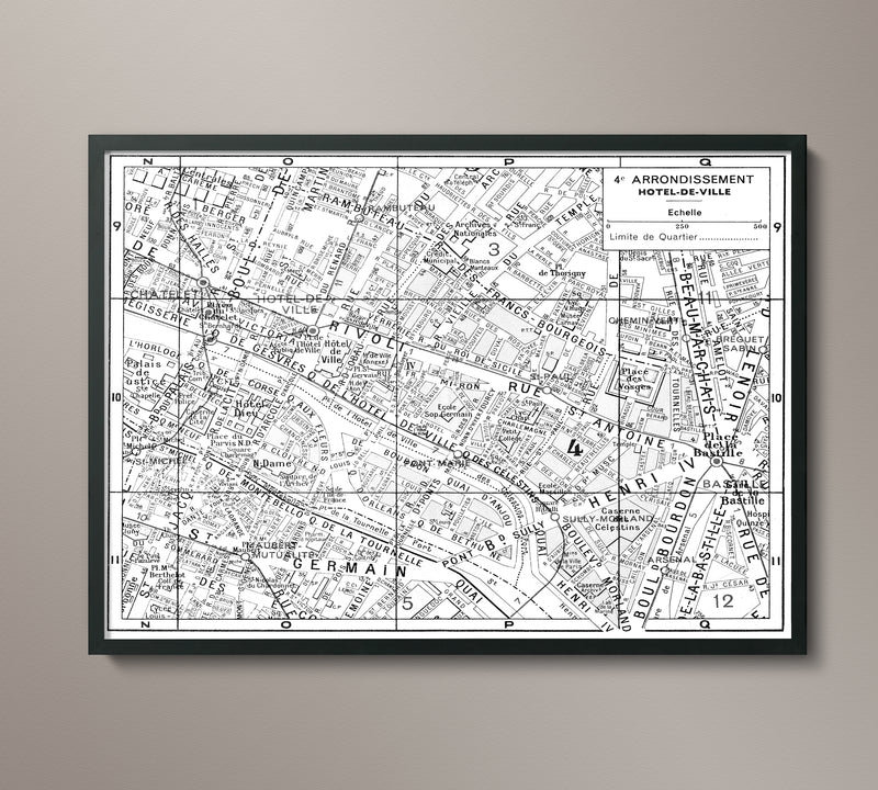 Paris 4th Arrondissement Map - Hotel-De-Ville