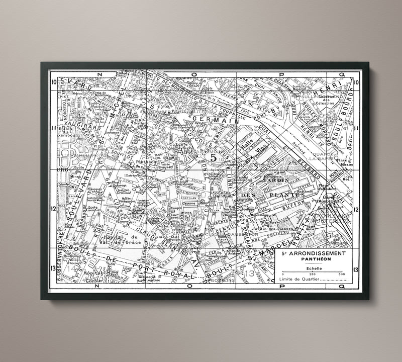 Paris 5th Arrondissement Map - Panthéon