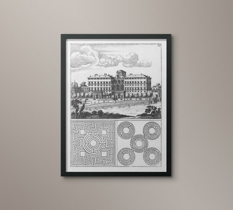 17th C. Baroque Architectural and Garden Elevation 6