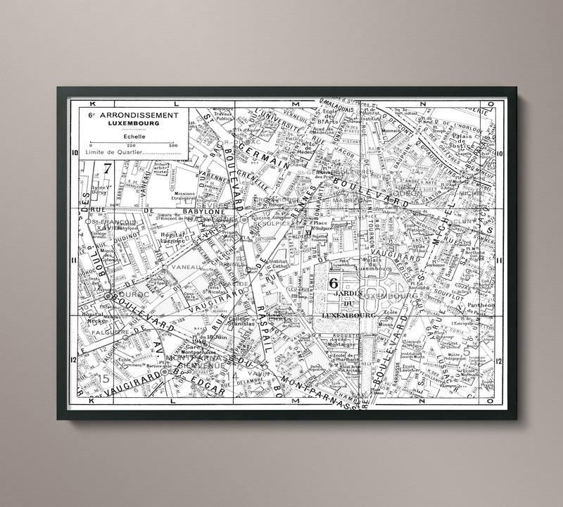 Paris 6th Arrondissement Map - Luxembourg