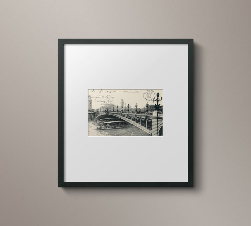 Vintage French Postcard - Riviere Paris Et Pont