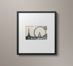 Vintage French Postcard - Tour Eiffel Et Ferris Roue