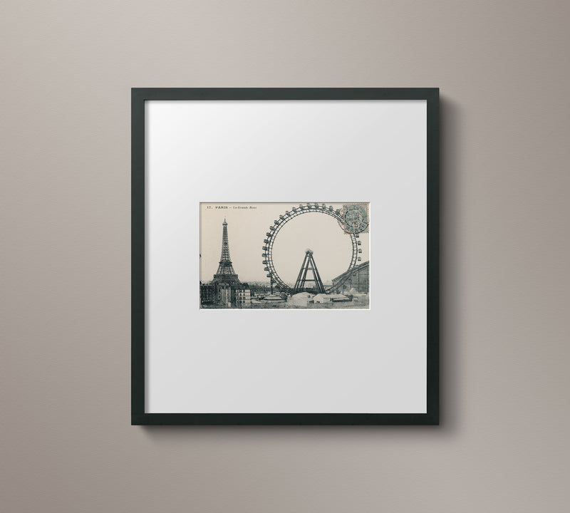 Vintage French Postcard - Tour Eiffel Et Ferris Roue