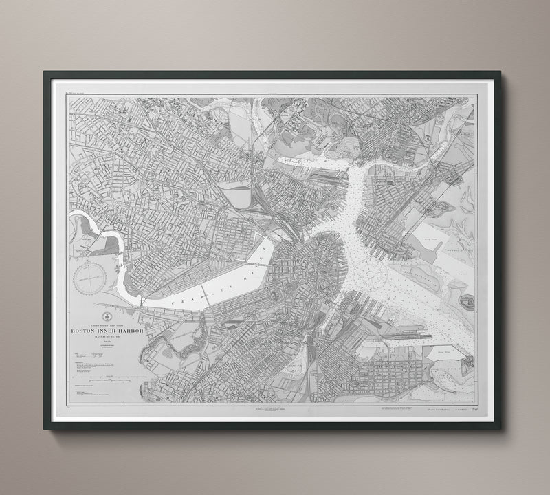 20th C. Nautical Survey Maps - Boston