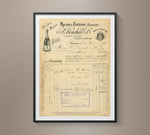 Champagne Invoice Art - Circa 1911