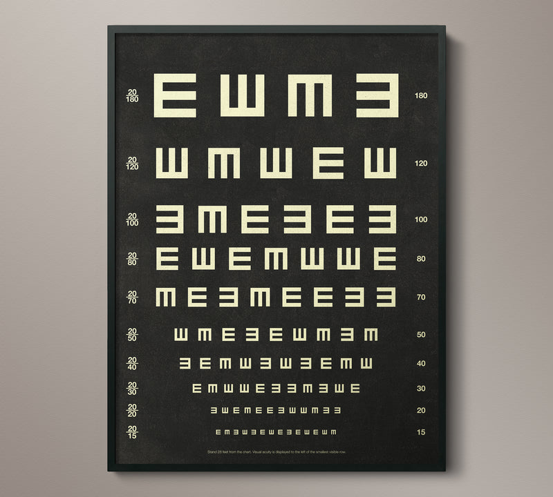 Vintage Eye Chart - Tumbling E