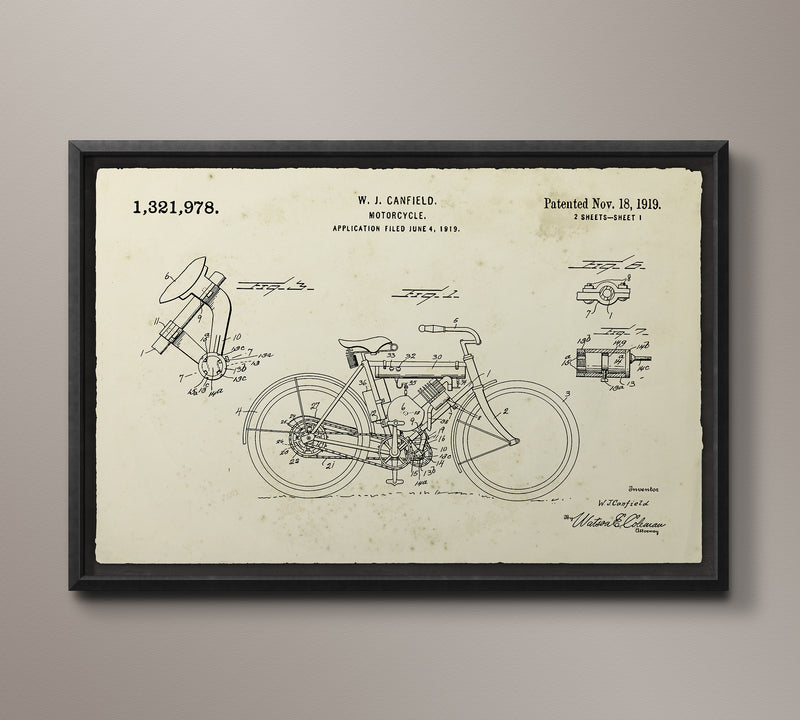 Motorcycle Patent Document - Canfield 1