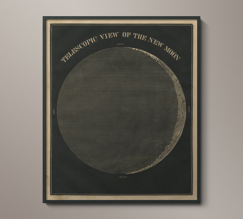 Telescopic View Of The Moon Triptych