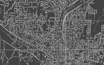 1950s Monochromatic Map of Raleigh