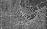 1920s Monochromatic Map of Newark