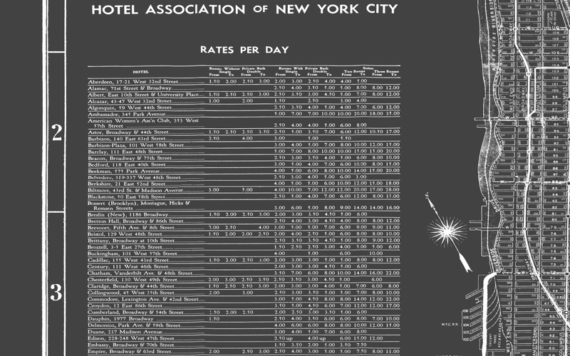 1930s Monochromatic Subway Map of New York