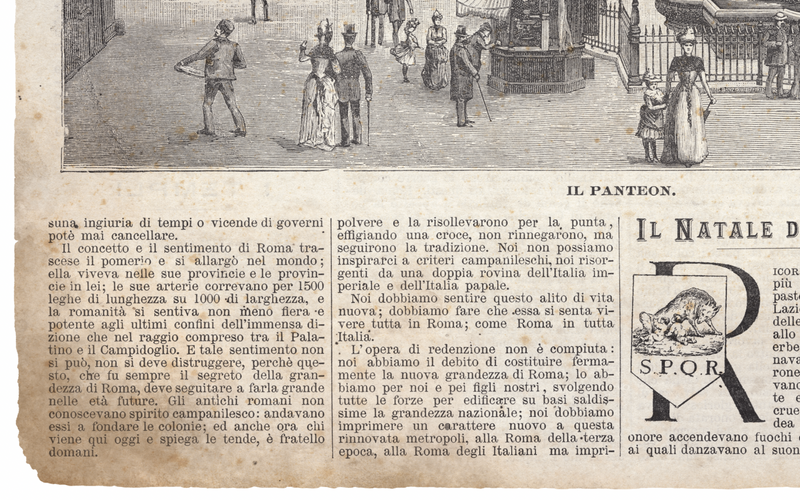 Newspaper Roma Vintage Italian Newspaper - Roma Antica Full Cover 1 – Art Circa