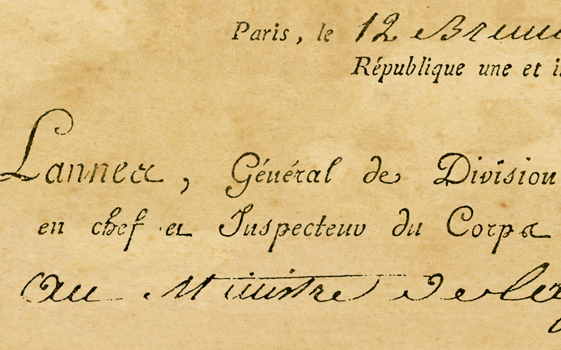 Vintage French 1800 Letter to the French Minister of War