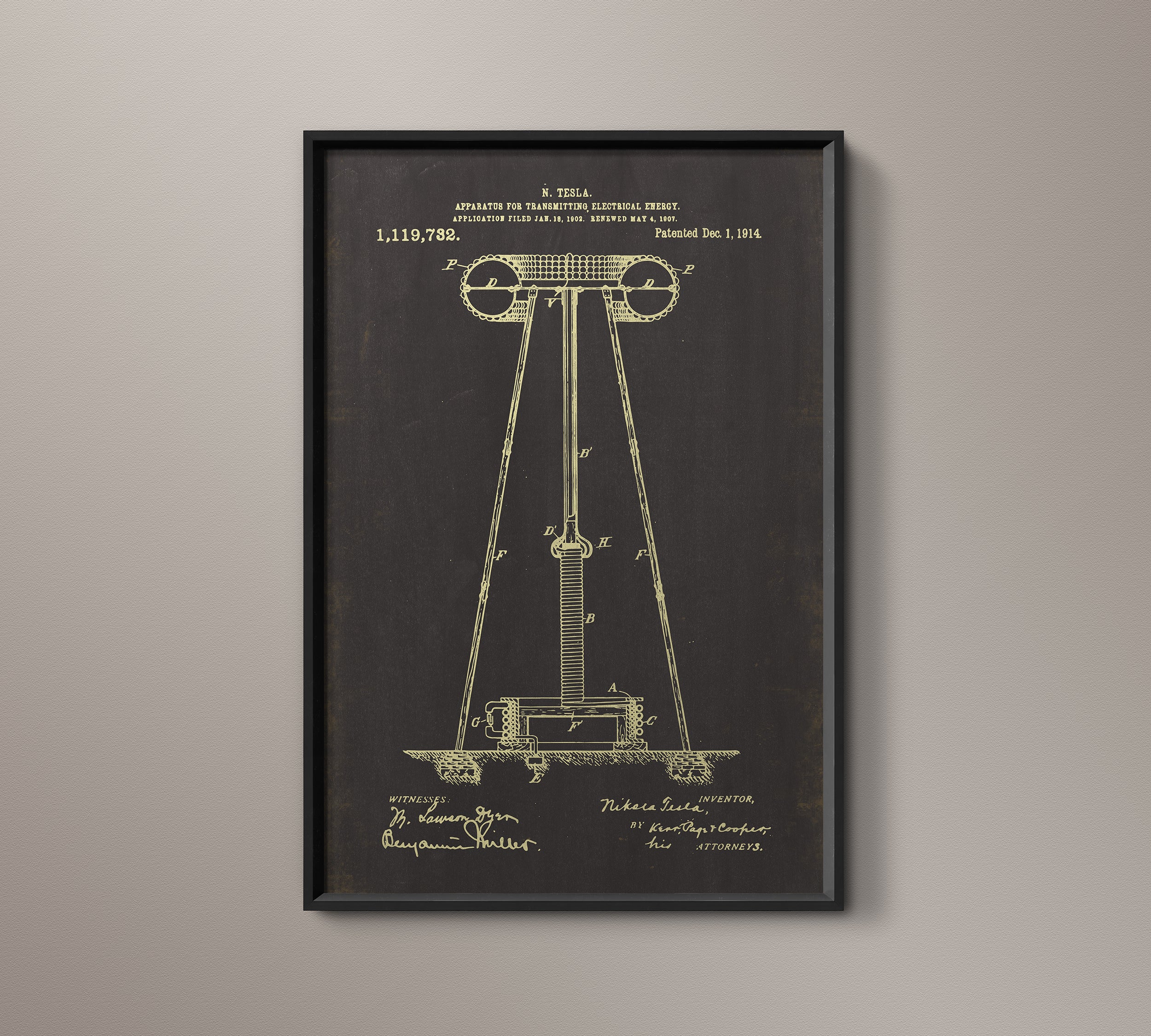 Tesla Patent Document - 6 – Art Circa