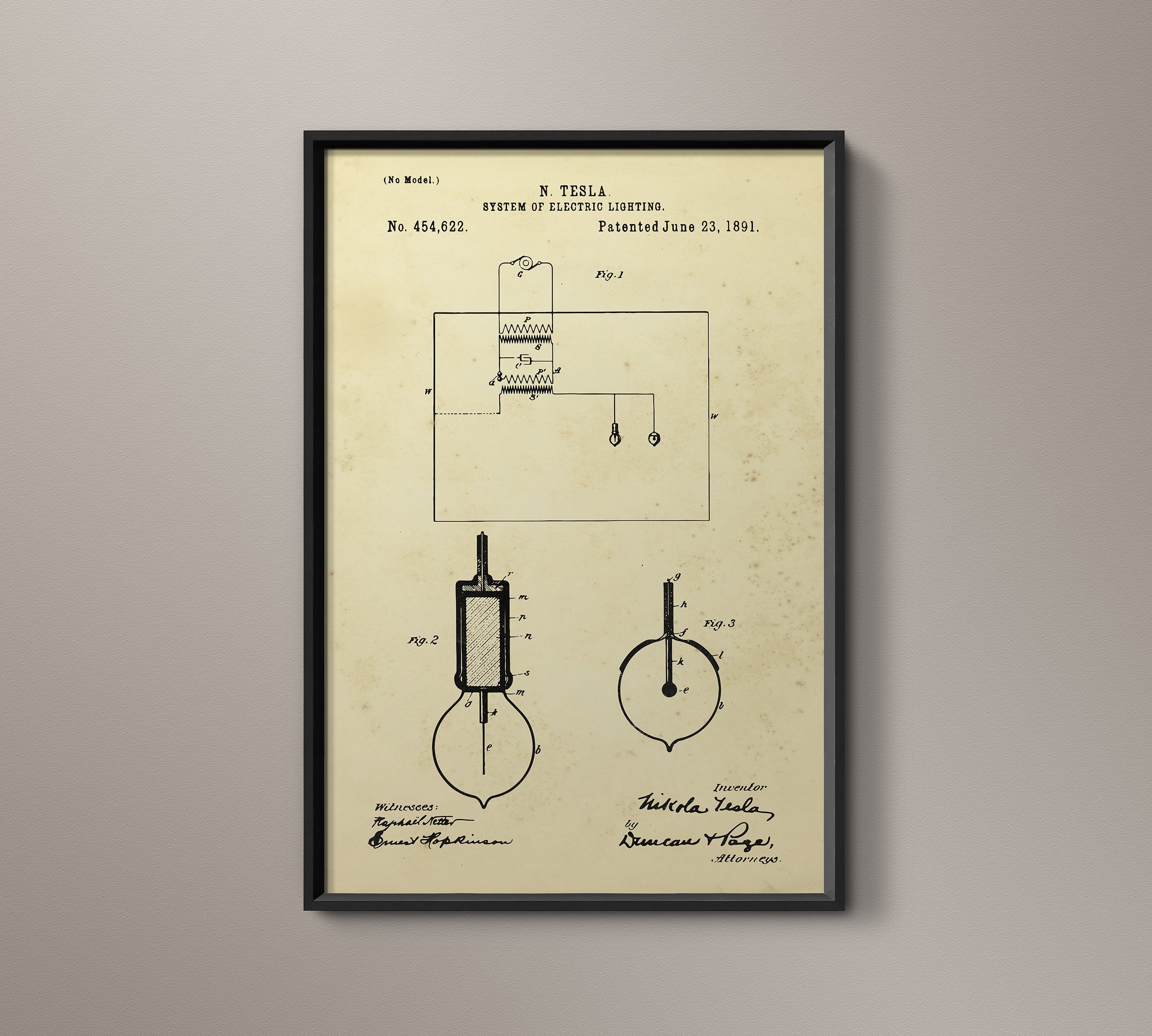 Tesla Patent Document - 5 – Art Circa