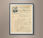 Vermouth Invoice Art - Circa 1898