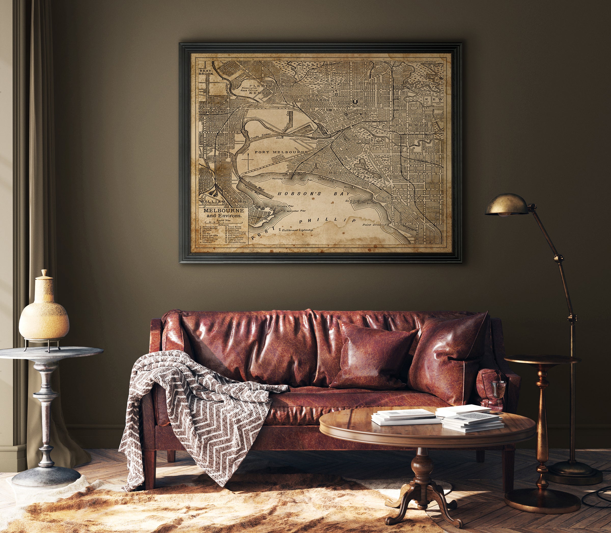 Circa 1910 Melbourne Map – Art Circa