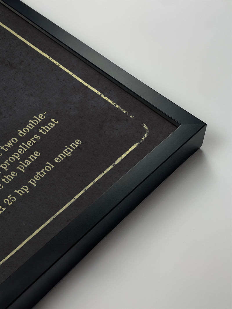 Vintage Airplane Collection - Wright Brothers - Vintage Black