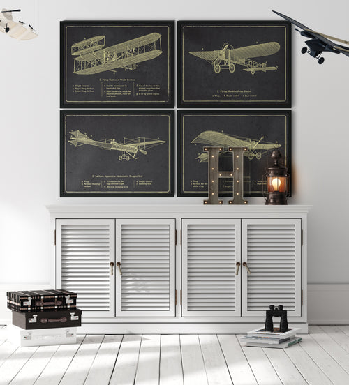 Vintage Airplane Collection - Antoinette - Vintage Black