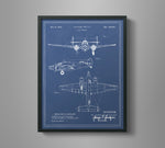 Vintage Airplane Blueprint Art - Hudson Bomber