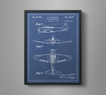 Vintage Airplane Blueprint Art - SBD Dauntless