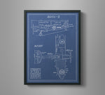 Vintage Airplane Blueprint Art - Supermarine Spitfire