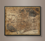 Circa 1913 Barcelona Map