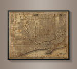 Circa 1883 Chicago Map