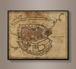 Circa 1837 Copenhagen Map