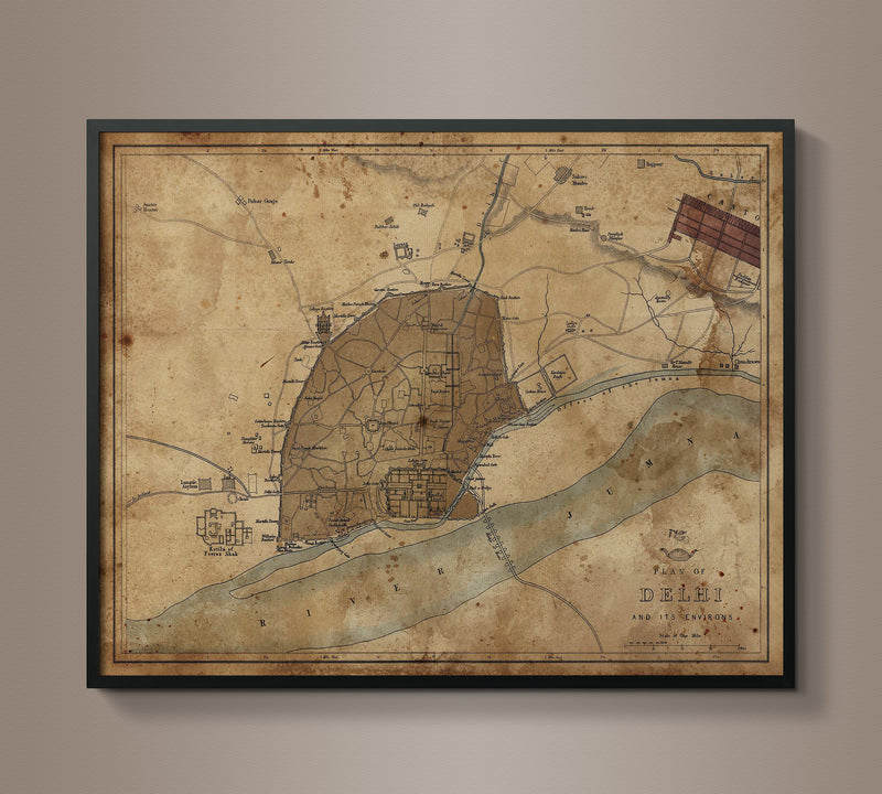 Circa 1857 Delhi Map