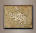Circa 1883 Hong Kong Map