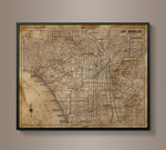 Circa 1930 Los Angeles Map