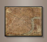 Circa 1900 New Orleans Map