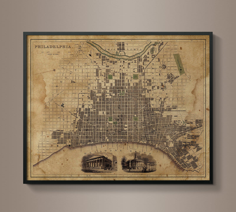 Circa 1840 Philadelphia Map