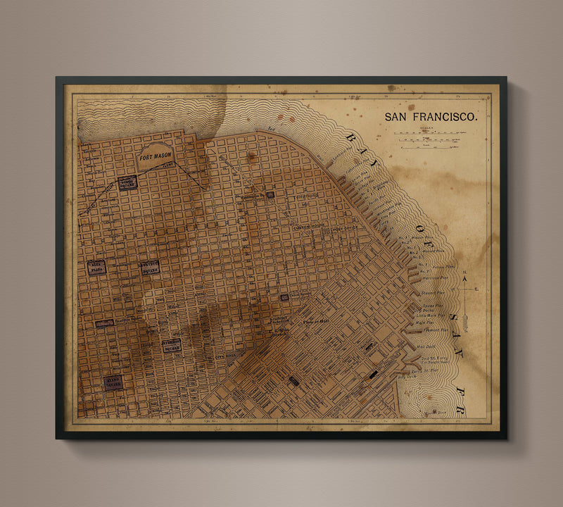 Circa 1887 San Francisco Map