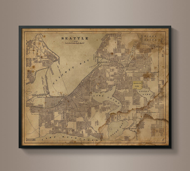 Circa 1899 Seattle Map