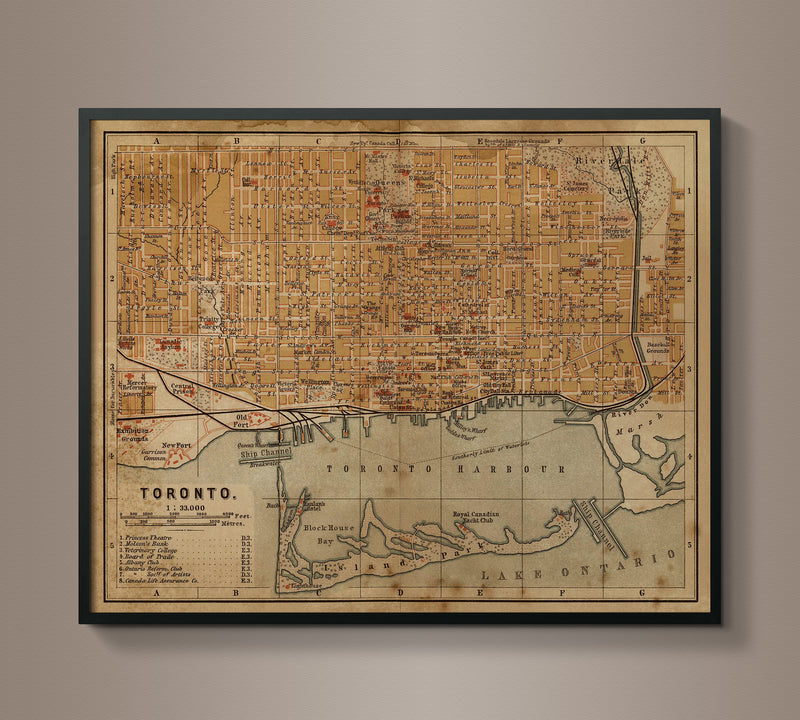 Circa 1900s Toronto Map