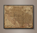 Circa 1900s Washington D.C. Map