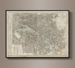 Vintage Paris Map 1883