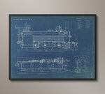 Vintage Train Blueprints - 1