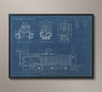 Vintage Train Blueprints - 2